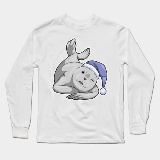 Seal Sleeping Nightcap Long Sleeve T-Shirt